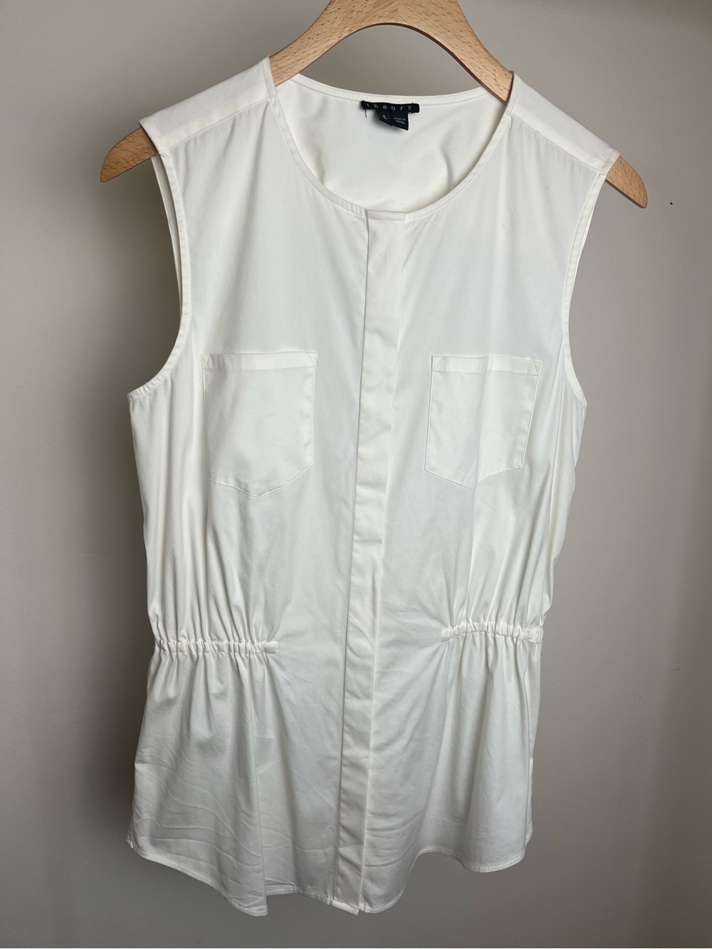 Theory Peplum Button Down Shirt